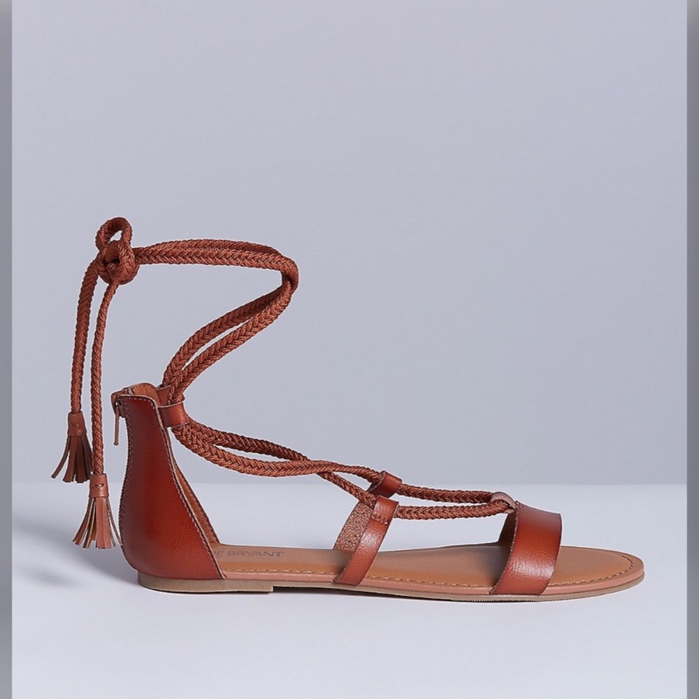 Lane Bryant lace up strappy sandals Sz 7W